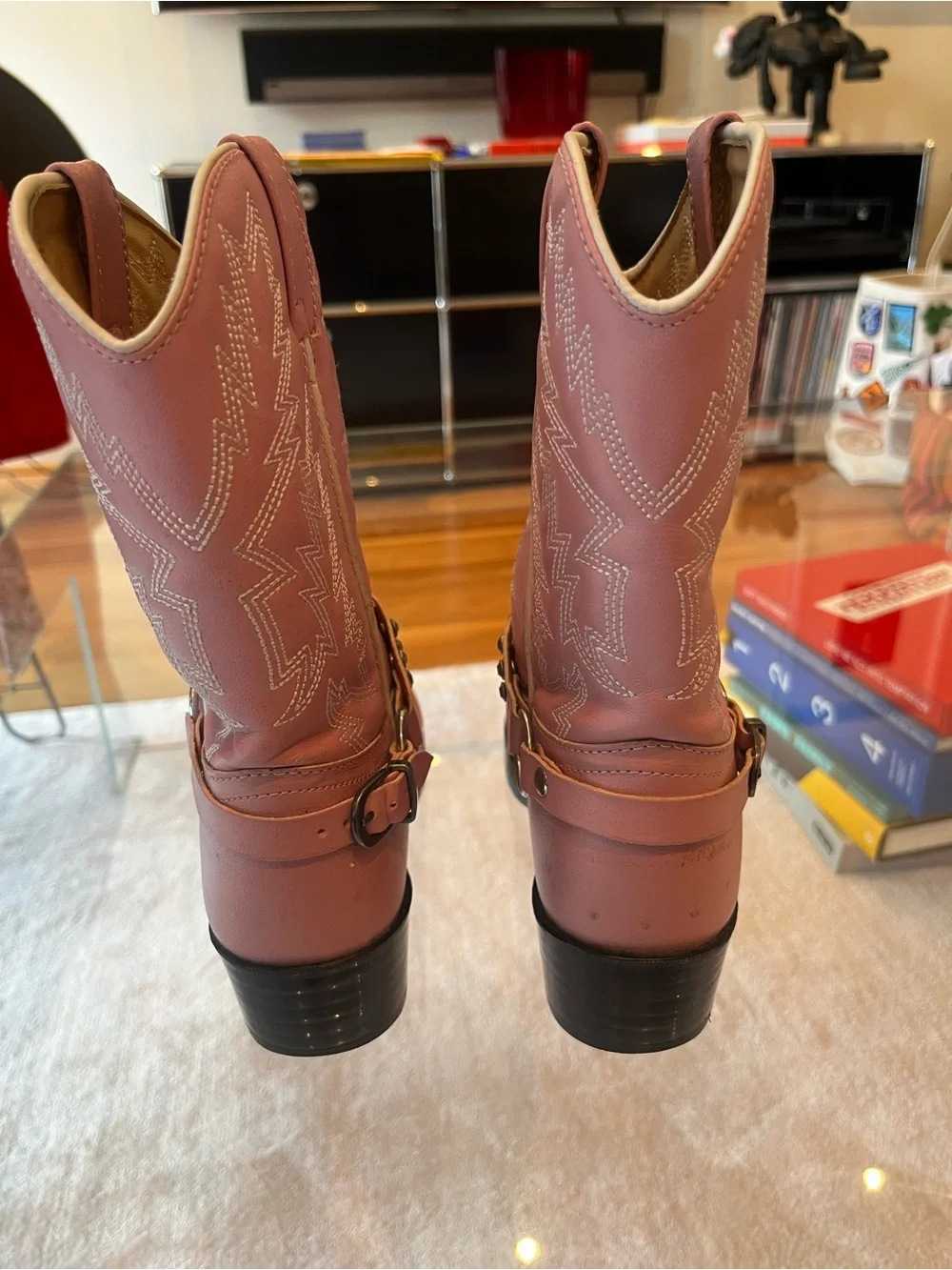 Girls pink rhinestone Durango cowgirl boots size 3D